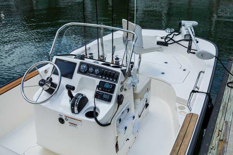 Boat interior prepared for service