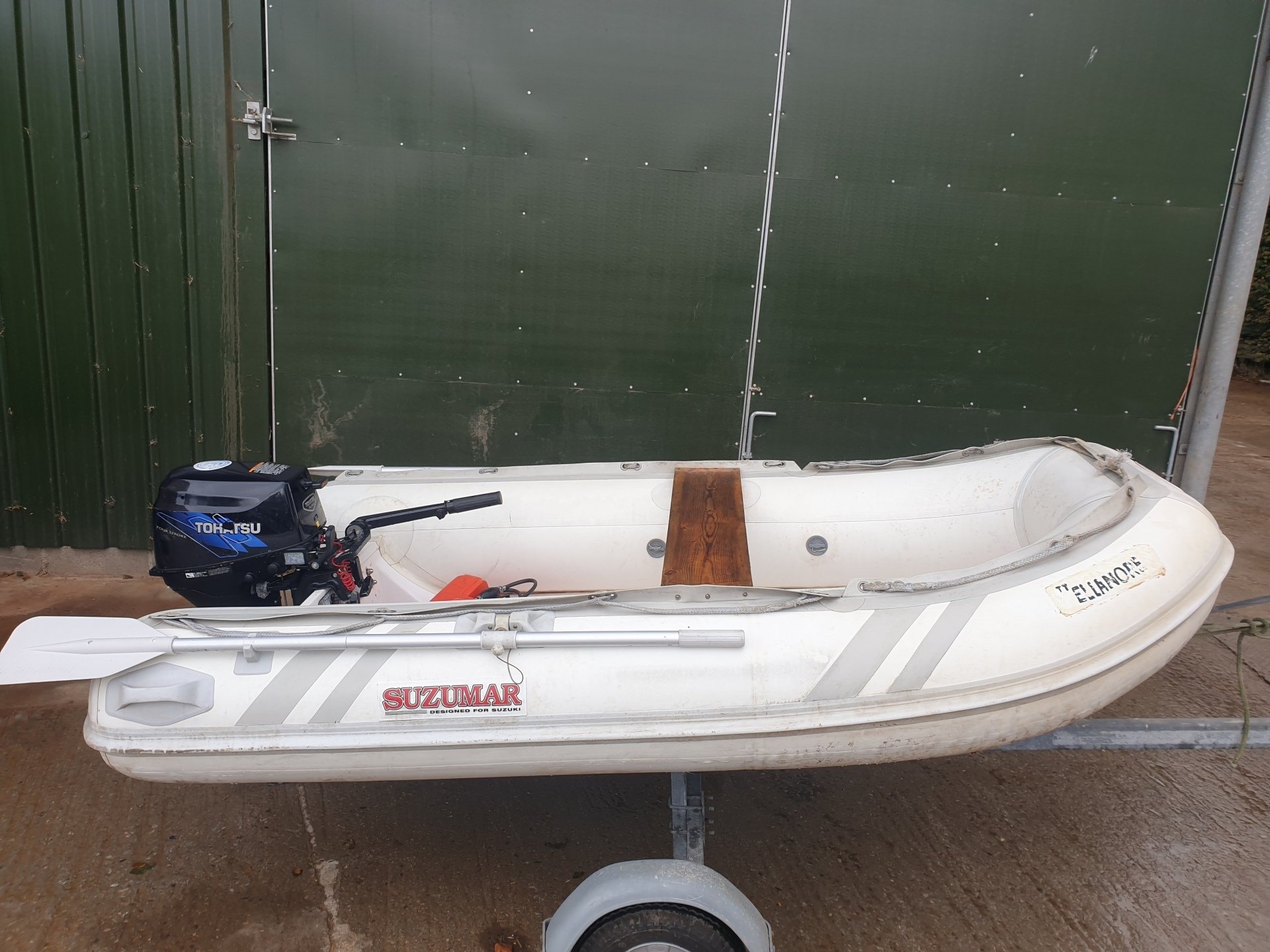 Suzumar tender with Tohatsu outboard